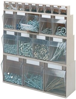 Opbergbakstelling | H77xB600xD63mm | 9 x A | kunststof beige | 1 stuk - 1500982 1500982