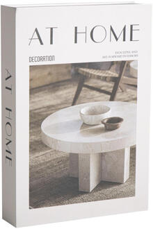 Opbergboek At Home - Off-white - 5x30x21 Cm - Papier - Crème