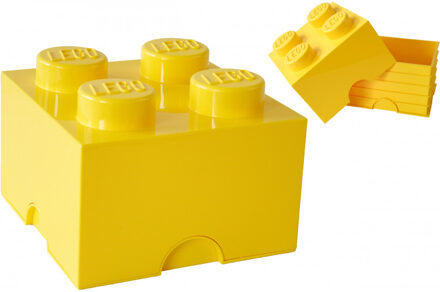 Opbergbox Brick 4, Geel - LEGO