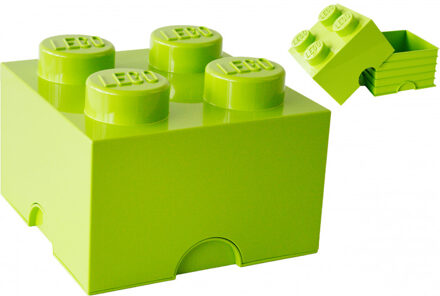 Opbergbox Brick 4, Limegroen - LEGO