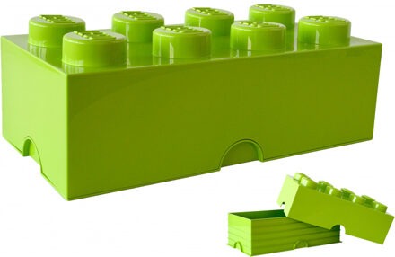 Opbergbox Brick 8, Limegroen - LEGO