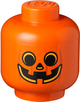 Opbergbox Iconic Hoofd Pompoen 24 cm, Oranje - LEGO