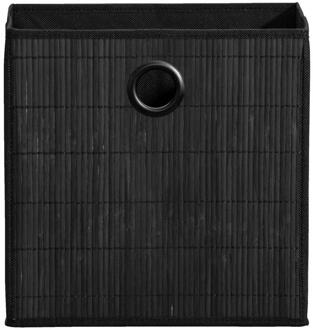 Opbergbox Kenzi - 31x31x31 Cm - Bamboe - Zwart