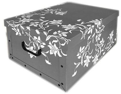 Opbergbox/Opbergdoos grijs 51 x 37 cm