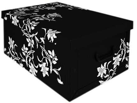 Opbergbox/Opbergdoos zwart 51 x 37 cm