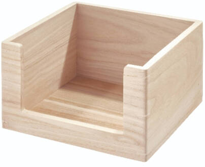 Opbergbox, Open, 25.5 x 25.5 x 15 cm, Paulownia Hout, Beige