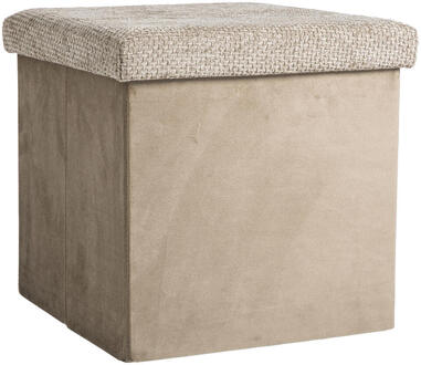 Opbergbox Opvouwbaar - 38x38x38 Cm - Polyester/MDF - Bruin