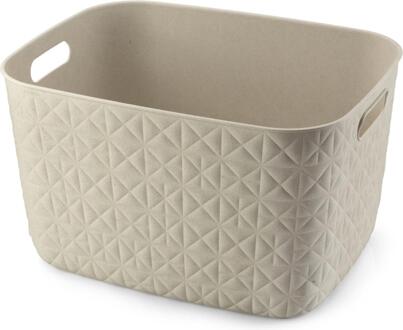 Opbergbox Soft - crème - 19L - Leen Bakker - 29.2 x 37.9 x 22.1