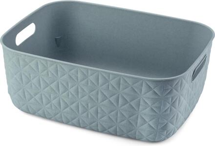 Opbergbox Soft - groenblauw - 12,5L - Leen Bakker - 29.2 x 37.9 x 14.3