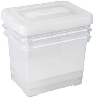 Opbergboxenset Handy 3x20 L transparant