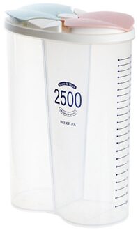 Opbergdoos Organizer Transparante Plastic Blikjes Containers Voor Keuken Multi-Grain Gedroogd Voedsel Opslag Gevallen 2 spaces