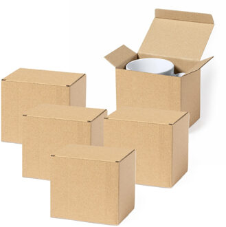 Opbergdoosje/geschenkdoosje - 15x - karton - bruin - 12 x 10,6 x 9 cm