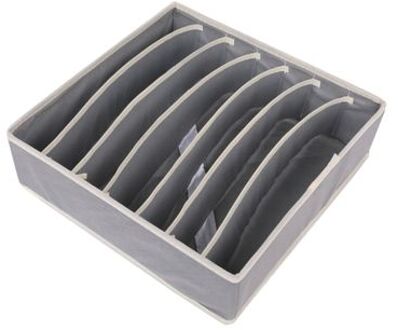 Opbergdozen Ondergoed Divider Lade Lidded Closet Organizer Ropa Interieur Organizador Voor Stropdassen Sokken Shorts Bra Organizador Sevengrid-grijs