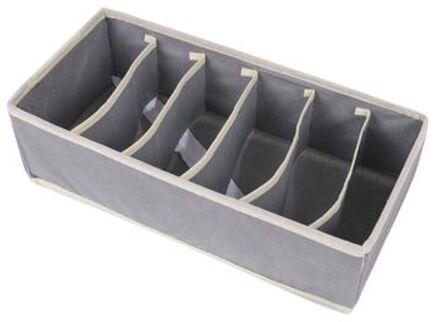 Opbergdozen Ondergoed Divider Lade Lidded Closet Organizer Ropa Interieur Organizador Voor Stropdassen Sokken Shorts Bra Organizador Sixgrid-grijs