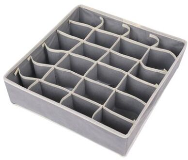 Opbergdozen Ondergoed Divider Lade Lidded Closet Organizer Ropa Interieur Organizador Voor Stropdassen Sokken Shorts Bra Organizador Twentyfourgrid-grijs
