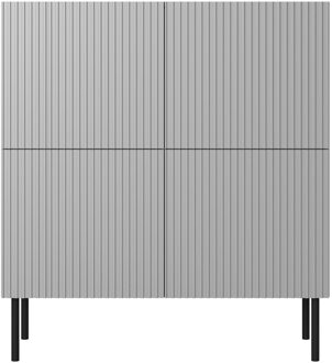 Opbergkast Asensio mat grijs 100 cm breed Grijs,Lichtgrijs