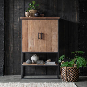 Opbergkast 'Beam' Teakhout, 140 x 90cm, kleur Naturel - 90 cm