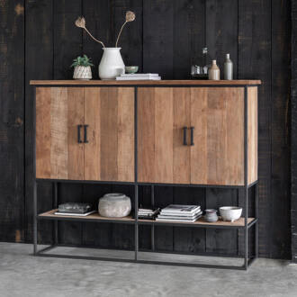 Opbergkast 'Beam' Teakhout, 180 x 140cm, kleur Naturel - 180 cm