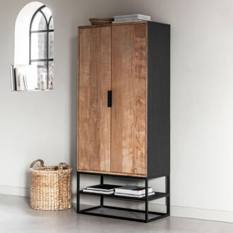 Opbergkast 'Cosmo' Teakhout, 180 x 80cm Naturel - 80 x 180 cm