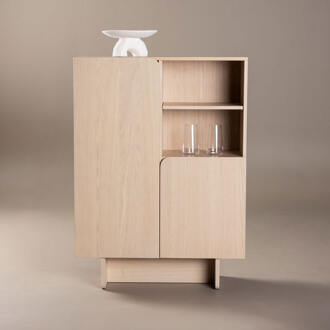 Opbergkast 'Jadira' 110 x 80cm, kleur Whitewash