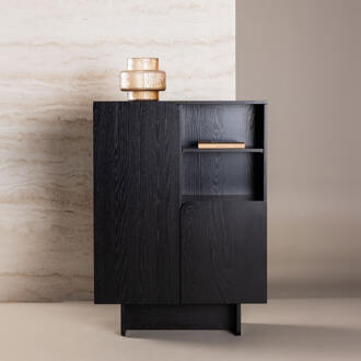 Opbergkast 'Jadira' 110 x 80cm, kleur Zwart