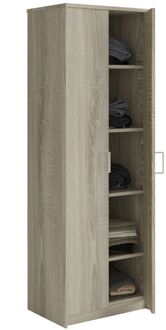 Opbergkast - Kledingkast 'Amelie' 2 deuren en 4 legplanken Sonoma (180x60x40cm)