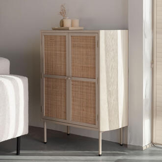 Opbergkast 'Meja' Rattan, 100 x 80cm