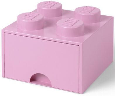 Opberglade Brick 4, Lichtroze - LEGO