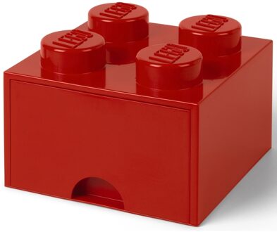 Opberglade Brick 4, Rood - LEGO