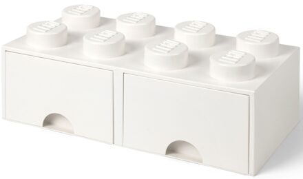 Opberglade Brick 8, Wit - LEGO