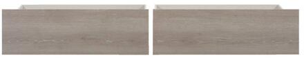 Opberglades Tempo - Grijs Eikenkleur (2 Stuks) - Spaanplaat - Bruin - 93.5x29x69 Cm