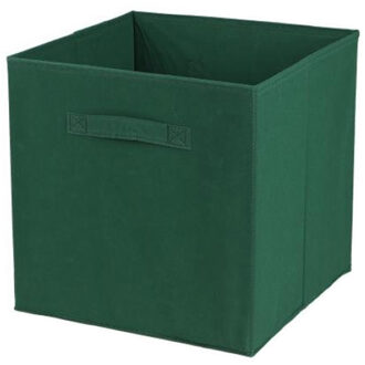 Opbergmand/kastmand - 29 ltr - donkergroen - 31 x 31 cm