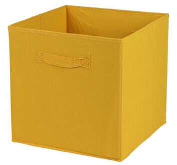 Opbergmand/kastmand - 29 ltr - oker geel - 31 x 31 cm