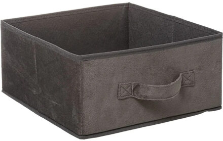 Opbergmand/kastmand - grijs - 14 liter - 31 x 31 x 15 cm