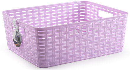 Opbergmand - Kastmand - rotan kunststof - paars - 12 Liter - 30 x 37 x 13 cm