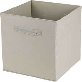 Opbergmand/kastmand Square Box - karton/kunststof - 29 liter - naturel - 31 x 31 x 31 cm