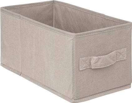 Opbergmand/kastmand - vakkenkast - 7 liter - beige - 15 x 31 x 15 cm - Opbergmanden