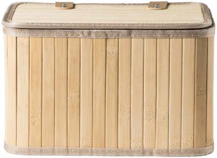 Opbergmand met deksel Oscar - 18x28x20 cm - naturel