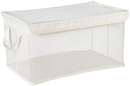 Opbergmand met handvatten - wit - 30x47x25 cm