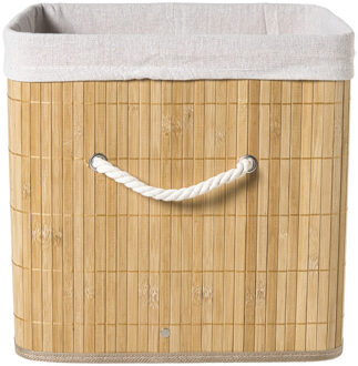 Opbergmand vierkant hoog - bamboe - 30x30x30 cm