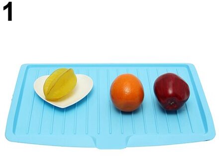 Opbergrek Keukengerei Bestek Afvoer Rack Plastic Afdruiprek Lade Wastafel Droogrek Werkblad Schotel Afvoer Opslag Rack Organizer Blauw
