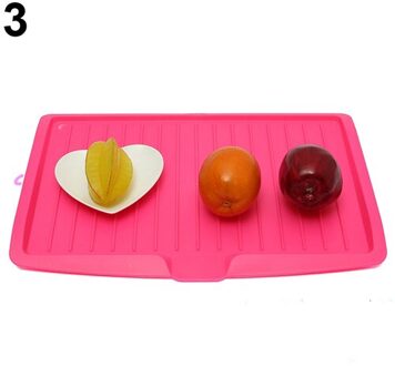 Opbergrek Keukengerei Bestek Afvoer Rack Plastic Afdruiprek Lade Wastafel Droogrek Werkblad Schotel Afvoer Opslag Rack Organizer Roze