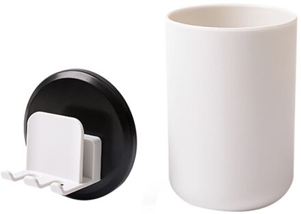 Opbergrek Opknoping Badkamer Keuken Gebruiksvoorwerp Doos Tandenborstel Tanden Borstel Rack Douche Lade Houder Organizer Badkamer Opslag zwart