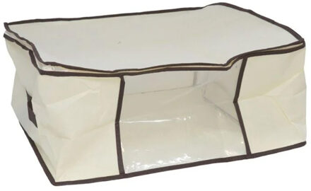 opbergtas beddengoed/kleding - beige - 45 x 45 x 20 cm