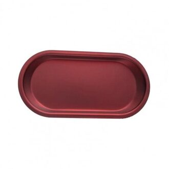 Opbergvak Mini Draagbare Ovale Rvs Handdoek Lade Voor Huishoudelijke Opslag Lade rood L