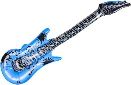 Opblaas gitaar - blauw - speelgoed - kinderen - opblaasbaar