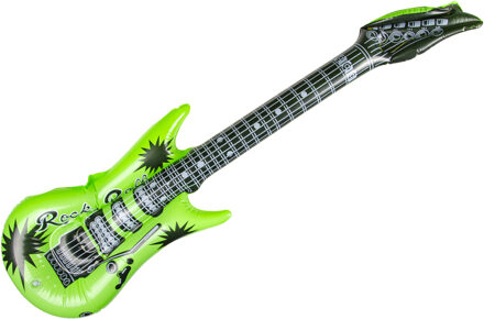 Opblaas gitaar - groen - speelgoed - kinderen - opblaasbaar