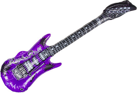 Opblaas gitaar - paars - speelgoed - kinderen - opblaasbaar