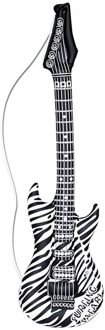 Opblaas Gitaar Zebra print 105cm