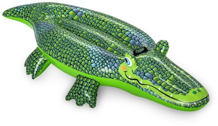 Opblaas Krokodil - 148 X 6,7 X 2,9 CM - Stevig PVC - Kinderen vanaf 3 Jaar - Groen